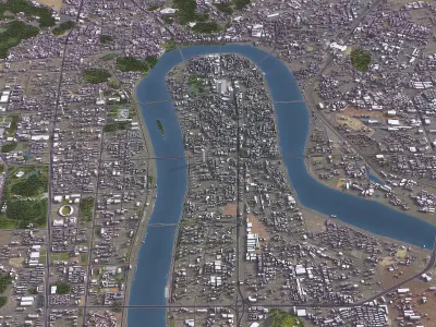 Liuzhou - 3D City Model Low-poly 3D model