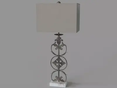 Uttermost Gerosa Distressed Aged Bronze Table Lamp 3D model