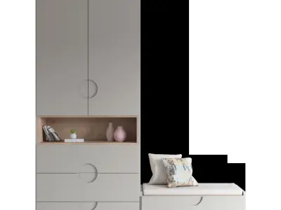 Composition in the hallway 115 Seat Bench Window Seat Pillow 3D model