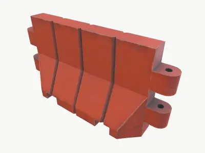 Road Blocker Low-poly 3D model