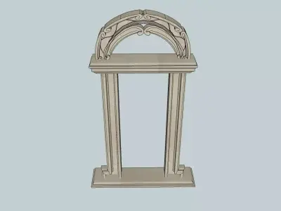 classical window frame 3d model 3D model