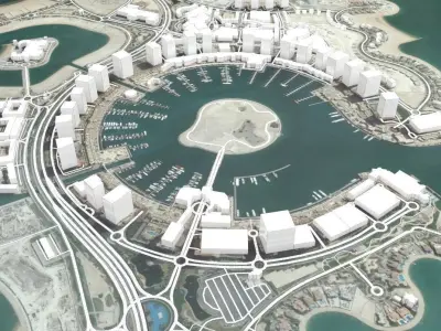 The Pearl Qatar Doha 3D model