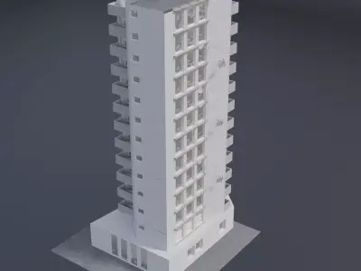 High Rise 1 Low-poly 3D model