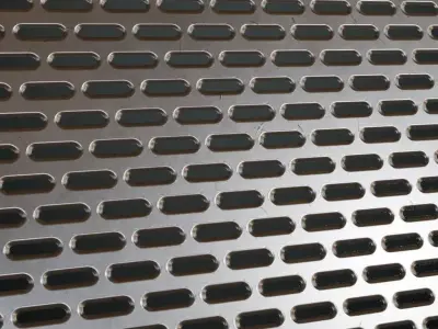Perforated Slotted Metal Grill PBR Seamless Texture