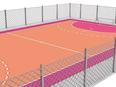 Handball Court 3D model purchase