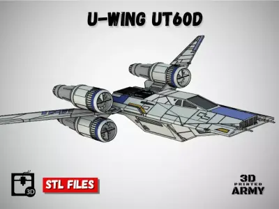 Star Wars UWING UT60D starfighter 3D print model