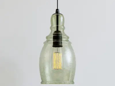 Pottery Barn paxton glass single pendant 3D model