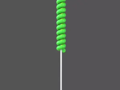 Twist Lollipop v1 006 Low-poly 3D model