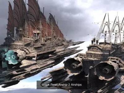 Pirate Ship collection 3D Model Pack