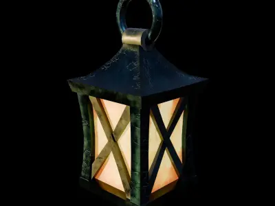Medieval Lamps Low-poly 3D model