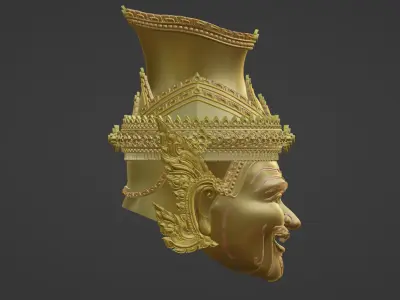 Hermit Khone Mask  3d Thai art curture 3D print model