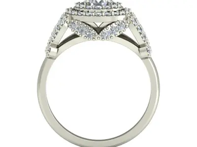 Women Ring  Render 3dm STL OBJ FBX Details 3D print model 398
