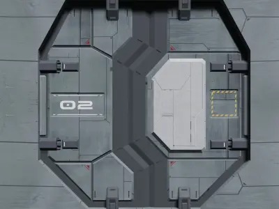 Sci-fi Gate Low-poly 3D model purchase