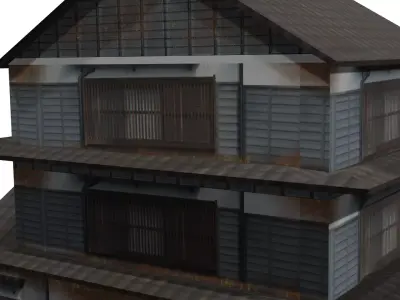 Super Lowpoly Traditional House Complex Low-poly 3D model