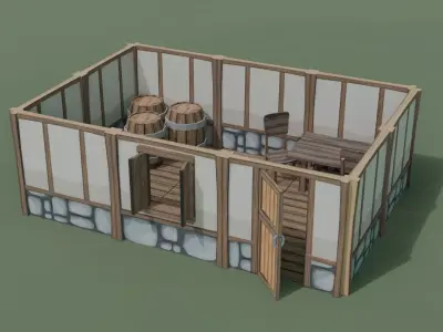 Medieval Props Minipack 3  - Building Free low-poly 3D model