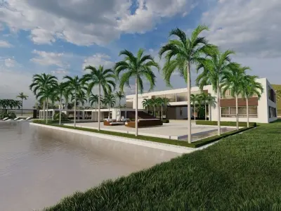Casa Scene-villa-modern house 3D model 86