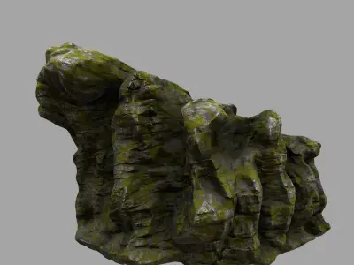Rock Low-poly 3D model 2