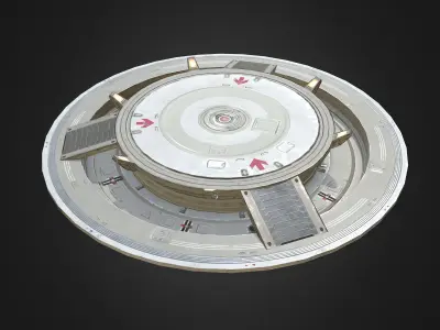 Sci-Fi Turnable PBR Low-poly 3D model