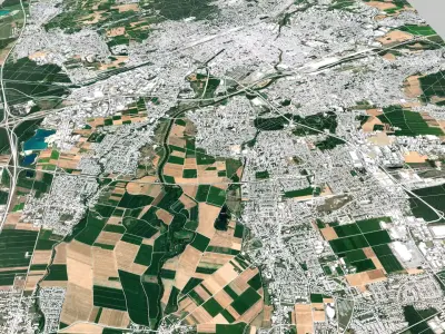 Cityscape Mulhouse France 3D model