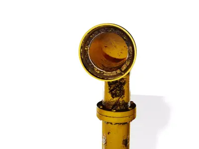 Industrial Shut-Off Valve Assembly-Game Reay PBR Low-poly 3D model