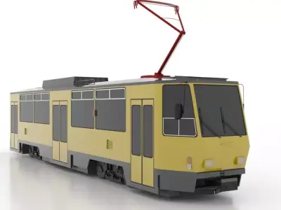 Tatra T6A2M Low Low-poly 3D model