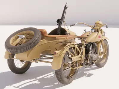 3D IJA Rikuo Type 97 Low-poly 3D model