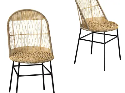 Chair rattan outdoor 3D model