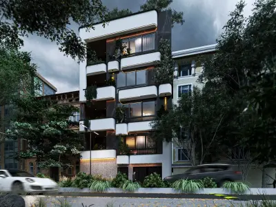 Modern exterior Building  Sketchup Lumion Render HIGH Quality 3D model