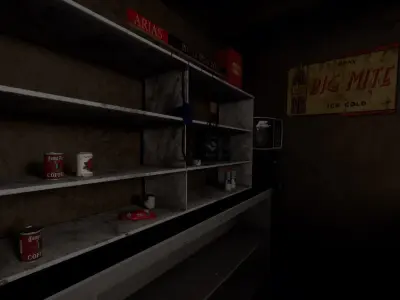 UE5 pack old GasStation complete scene Low-poly 3D model