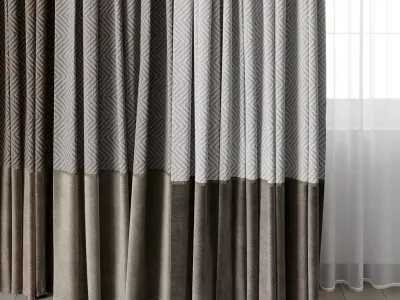 hadi curtain 82 Low-poly 3D model