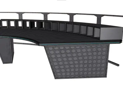 Futuristic gaming table Low-poly 3D model