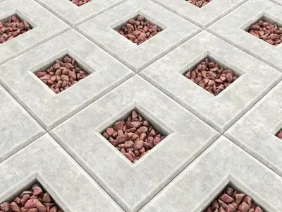 Area slabs  rock stone 3D model