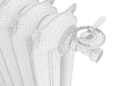 Retro radiator Free 3D model