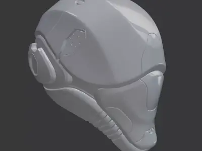 Sci Fi Helmet 2 3D Printable  3D print model