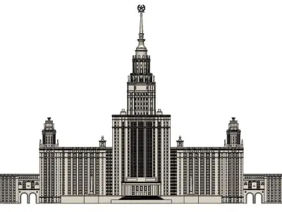 Moscow state University 3D model
