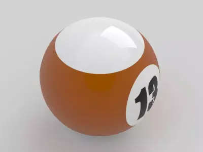 Pool Snooker Ball 13 3D model