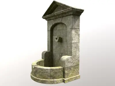 Old country fountain 3D model