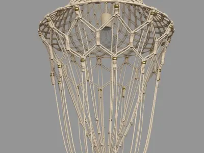 Ambiante 1 Light 20 inch Antique French White Pendant 3D model