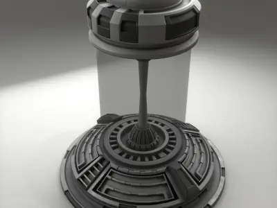 Sci-fi Power Source Low-poly 3D model