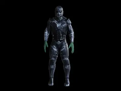 Low-Poly Alien Warrior Low-poly 3D model