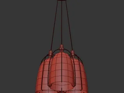 Tulip Glass Pendant 3D model