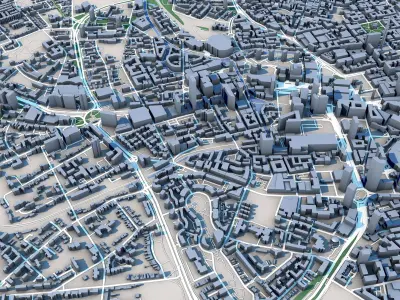 Birmingham City United Kingdom 3D model