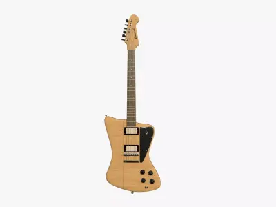 Electric Guitar G09 Light Wood - Music Instrument Design Low-poly 3D model