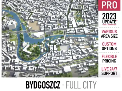 Bydgoszcz  Low-poly 3D model