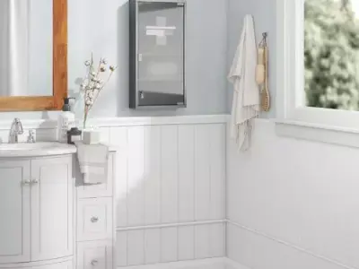 Silver Cleaves Surface Mount Flat Medicine Cabinet Free 3D model