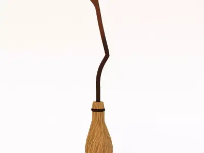 Grass broom low poly 3d model   Low-poly 3D model