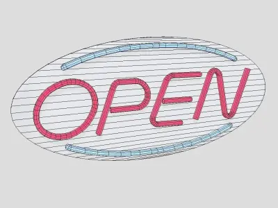 CC0 - Neon Sign Open Free low-poly 3D model