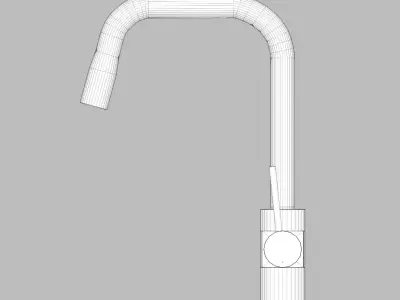 Faucet chrome kitchen 3D model