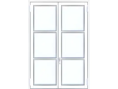 Wood Window with Shutters 3D model