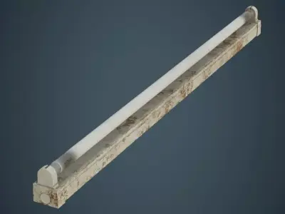 Fluorescent Bulb 3B Low-poly 3D model